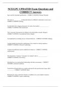 NCE&sol;LPC UPDATED Exam Questions and  CORRECT Answers