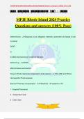 MPJE Rhode Island 2024 Practice Questions and answers &lpar;100&percnt; Pass&rpar;
