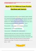 Regis NU-713 Midterm Exam Practice Questions and Answers