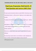 Final Exam&colon; Progression&colon; Field Tech III - IV Final Questions and Answers &lpar;100&percnt; Pass&rpar;