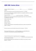 ABS 360&colon; home citrus Questions And Answers Graded A&plus;