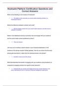 Hootsuite Platform Certification Questions and  Correct Answers