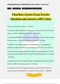 Timeshare License Exam Practice Questions and Answers &lpar;100&percnt; Pass&rpar;