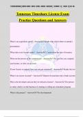 Tennessee Timeshare License Exam Practice Questions and Answers