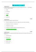 Bio mastery exam 3 complete A+ guide (questions & answers_latest 2020