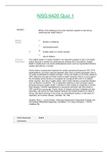 NSG6420 Quiz 1-NSG6420 Quiz 1 Question And Answers&lbrack;Graded A&rsqb; South University&period;