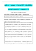 NR 511 Week 2 SNAPPS WRITTEN ASSIGNMENT TEMPLATE&period;NR 511 Week 2 SNAPPS WRITTEN ASSIGNMENT TEMPLATE&period;