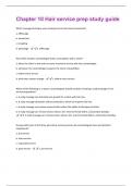 Chapter 10 Hair service prep study guide Questions And Answers With 100&percnt; Correct Answers