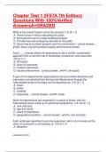 Chapter Test 1 &lpar;IFSTA 7th Edition&rpar; Questions With 100&percnt;Verified AnswersA&plus;GRADED