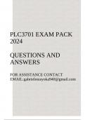 PLC3701 Exam pack 2024&lpar;Questions and answers&rpar;