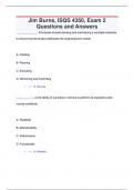 Jim Burns&comma; ISQS 4350&comma; Exam 2 Questions and Answers