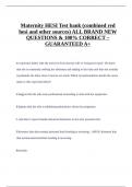 Maternity HESI Test bank &lpar;combined red hesi and other sources&rpar; ALL BRAND NEW QUESTIONS & 100&percnt; CORRECT &ndash; GUARANTEED A&plus;&period;docx