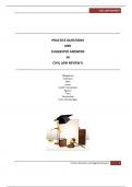 PRACTICE QUESTIONS  AND  SUGGESTED ANSWERS  IN CIVIL LAW REVIEW II