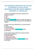 AST CERTIFICATION PRACTICE EXAM 175 NEWEST ACTUAL EXAM QUESTIONS AND DETAILED CORRECT ANSWERS &vert; A&plus; GRADE 2025