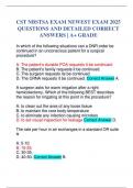 CST NBSTSA EXAM NEWEST EXAM 2025 QUESTIONS AND DETAILED CORRECT ANSWERS &vert; A&plus; GRADE