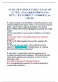 NURS 251 ATI PROCTORED EXAM 100 ACTUAL EXAM QUESTIONS AND DETAILED CORRECT ANSWERS &vert; A&plus; GRADE