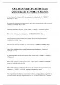 CUL 4045 Final UPDATED Exam  Questions and CORRECT Answers