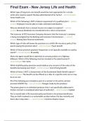 Final Exam - New Jersey Life and Health&lpar;200&plus; questions with verified answers&rpar; latest solution