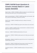 CNPR&comma; NAPSR Exam Questions & Answers Already Rated A&plus; Latest Update 2024&sol;2025