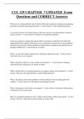 CUL 129 CHAPTER 7 UPDATED Exam  Questions and CORRECT Answers