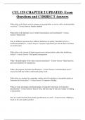 CUL 129 CHAPTER 2 UPDATED Exam  Questions and CORRECT Answers