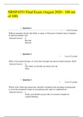 NRNP 6551 Final Exam &lpar;August 2020 - 100 out of 100&rpar;