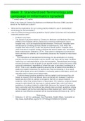 NR361 Week 3 Discussion Question&comma; Standardized Terminology and Language in Informatics