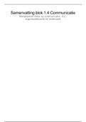 Samenvatting Communicatiehandboek, Michels, blok 1.4, OOB2