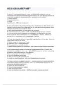 HESI OB MATERNITY Exam 2024&sol;2025 Questions With Completed & Verified Solutions&period;
