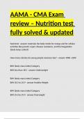 AAMA - CMA Exam review &ndash; Nutrition test fully solved & updated&period;