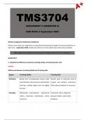 TMS3704 Assignment 5 &lpar;Complete Answers&rpar; 2024 - Due 2 September 2024