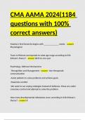 CMA AAMA 2024&lpar;1184 questions with 100- correct answers&rpar;