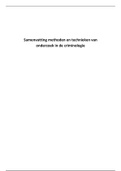 Kwantitatieve Methoden En Technieken Van Criminologisch Onderzoek (R_MTCO) - Volledige en uitgebreide samenvatting INCLUSIEF begrippenlijst en opsommingen  -   ISBN: 9789462368347  
