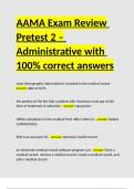 AAMA Exam Review Pretest 2 &ndash; Administrative with 100- correct answers