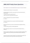 &lpar;MB&rpar; ASCP Study Exam Questions with 100&percnt; correct answers 2024
