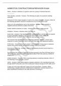 ASBESTOS CONTRACTOR&sol;SUPERVISOR EXAM