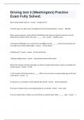 Driving test 4 &lpar;Washington&rpar; Practice Exam Fully Solved&period;