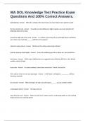 WA DOL Knowledge Test Practice Exam Questions And 100&percnt; Correct Answers&period;