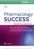 Exam &lpar;elaborations&rpar; COM MISC &lpar;COMMISC&rpar; &lpar;COM MISC &lpar;COMMISC&rpar; Pharmacology Success NCLEX- style Questions and Answers Review 3rd Edition