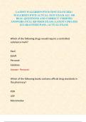 LATEST WALGREEN PTCB TEST EXAM 2024 &sol; WALGREEN PTCB ACTUAL TEST EXAM ALL 100 REAL QUESTIONS AND CORRECT VERIFIED ANSWERS &lpar;FULL REVISED EXAM&rpar; LATEST UPDATES &vert;GUARANTEED PASS&period; &lpar;ACTUAL EXAM&rpar;