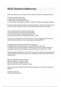 HESI Obstetrics&sol;Maternity Exam 2024&sol;2025 Questions With Completed & Verified Solutions&period;