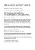 HESI SAUNDERS MATERNITY NURSING EXAM 2024&sol;2025 QUESTIONS WITH COMPLETED & VERIFIED SOLUTIONS&period;