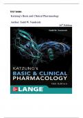 Test Bank- Katzung's Basic and Clinical Pharmacology&comma; 16th Edition &lpar;Todd W&period; Vanderah&comma; 2023&rpar; Latest Edition &vert;&vert; All Chapters 