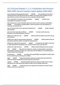 Cd 113 Exam Chapters 1&comma; 2&comma; 3&comma; 4 Questions And Answers With 100&percnt; Correct Answers Latest Update 2024&sol;2025&period;