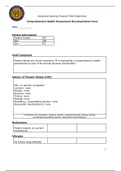 NURSING MS C350 Comprehensive Health Assessment Documentation Form_0416/Patient Initials SF
