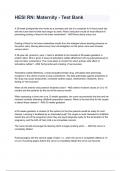 HESI RN&colon; Maternity - Test Bank  2024&sol;2025 Questions With Completed & Verified Answers&period;