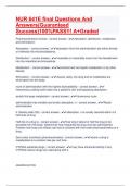 NUR 641E final Questions And Answers&lpar;Guaranteed Success&rpar;100&percnt;PASS&excl;&excl;&excl; A&plus;Graded