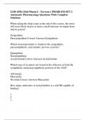 GMS 6520 &lpar;Med Pharm I - Nervous&rpar;&colon; PROBLEM SET 2 Autonomic Pharmacology Questions With Complete Solutions