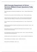 DDS Georgia Department of Driver Services Midterm Exam Questions Fully Answered&period;
