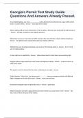 Georgia's Permit Test Study Guide Questions And Answers Already Passed&period;